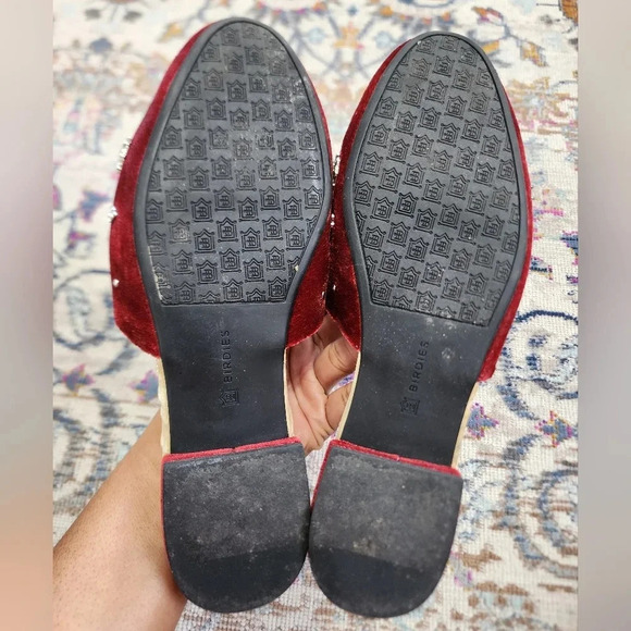 Birdies Women's Songbird Burgundy Crystal Mules Slippers, sz 9 - Picture 4 of 12